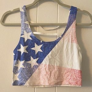American Flag crop top